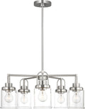 Anders Five Light Chandelier | Brushed Nickel Bulb(s) Not Included