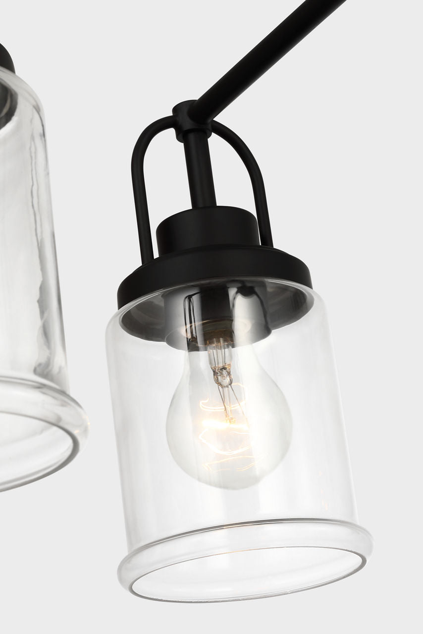 Anders Five Light Chandelier | Midnight Black Bulb(s) Not Included