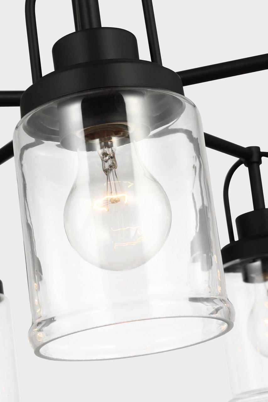 Anders Five Light Chandelier | Midnight Black Bulb(s) Not Included