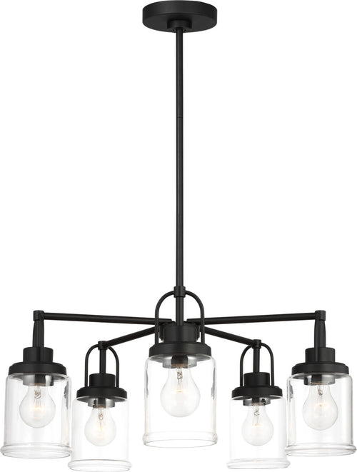 Anders Five Light Chandelier | Midnight Black Bulb(s) Not Included