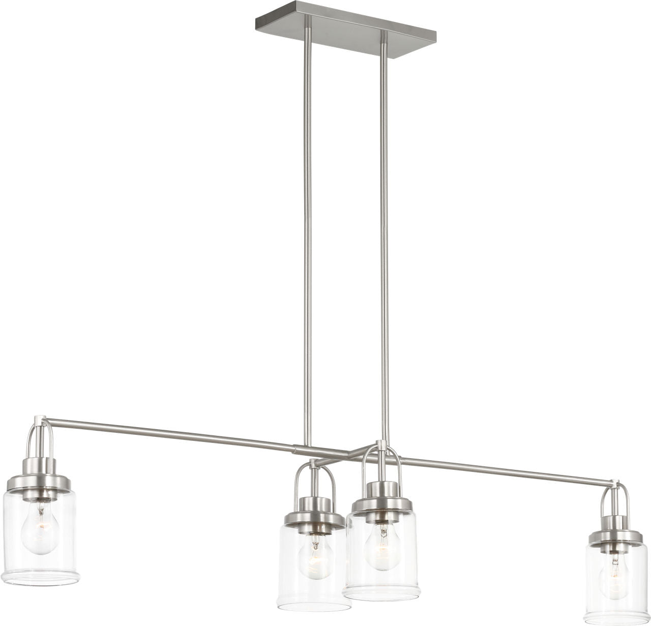 Anders Four Light Chandelier | Brushed Nickel Bulb(s) Not Included