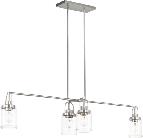 Anders Four Light Chandelier | Brushed Nickel Bulb(s) Not Included