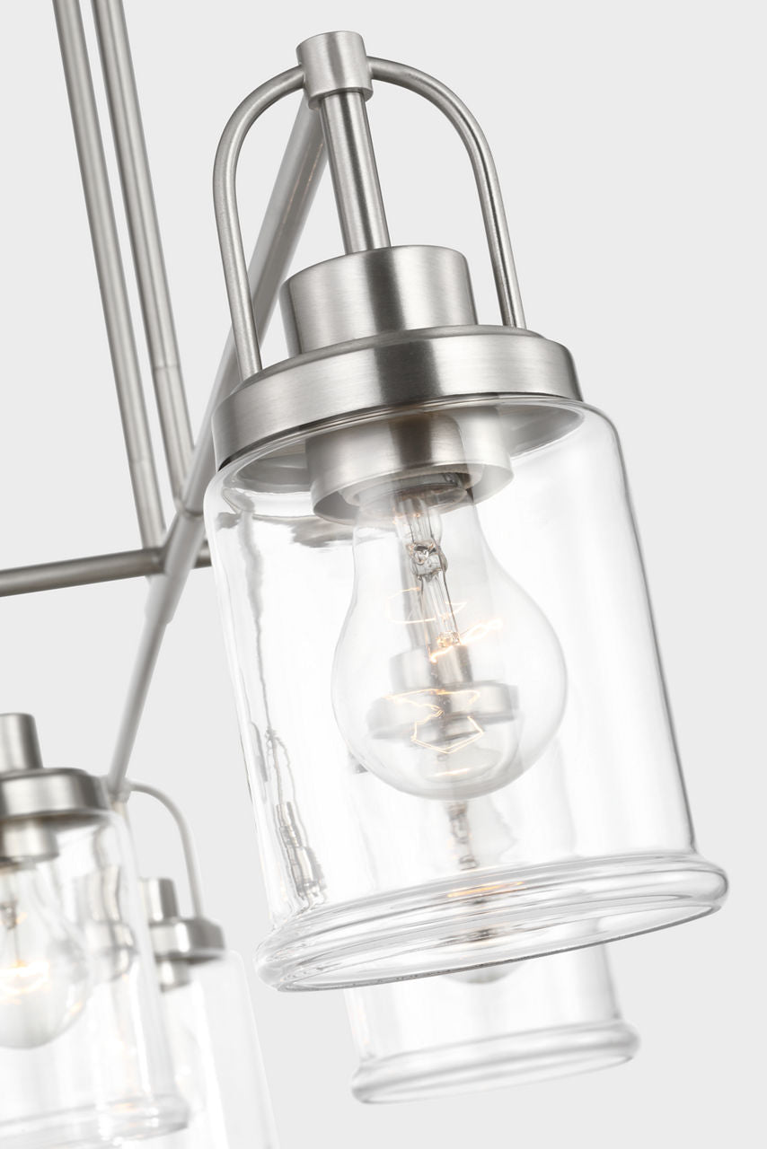 Anders Four Light Chandelier | Brushed Nickel Bulb(s) Not Included