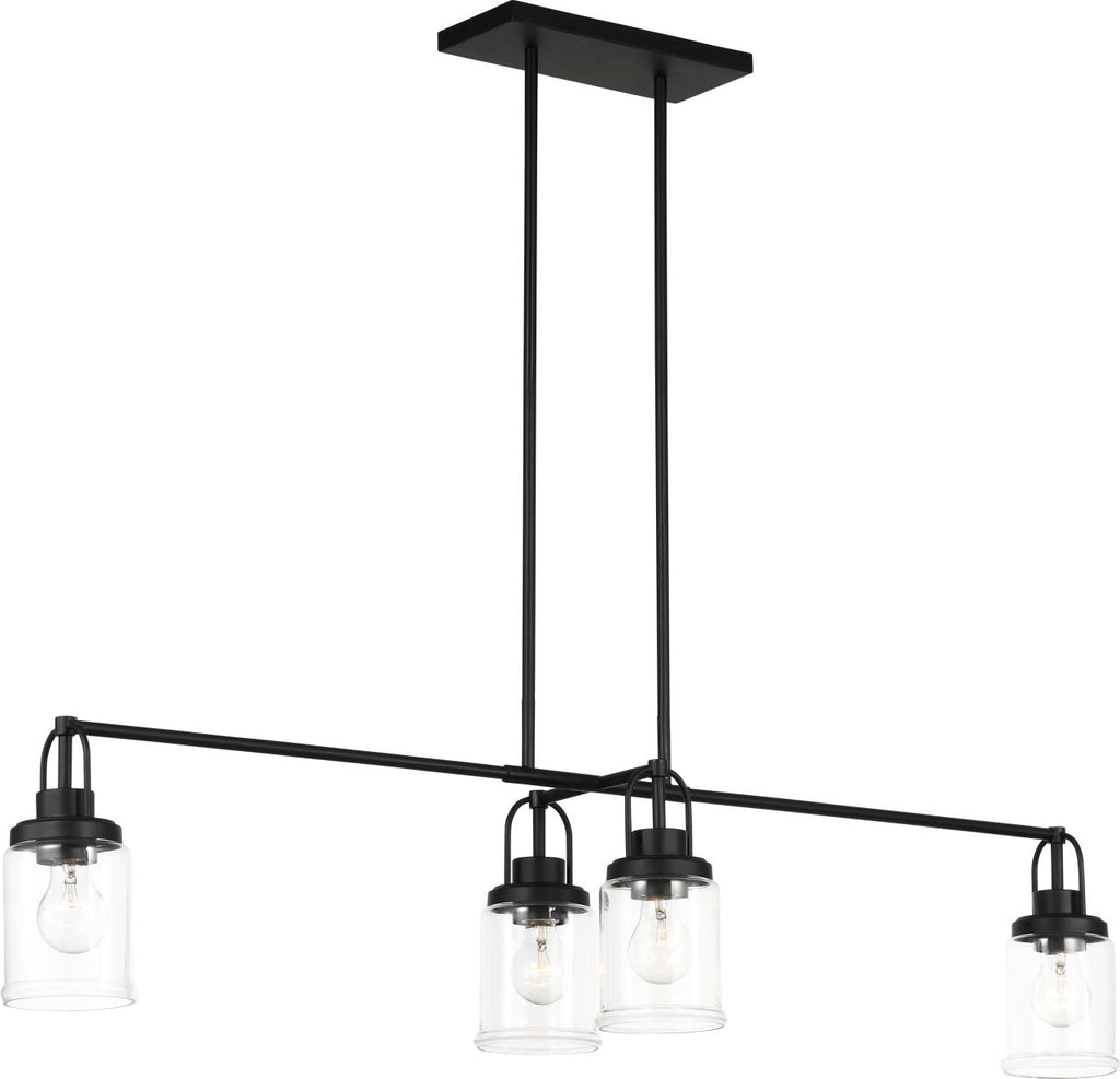 Anders Four Light Chandelier | Midnight Black Bulb(s) Not Included