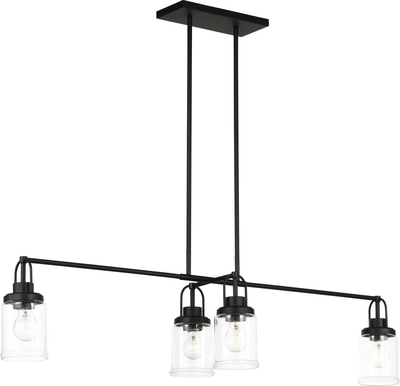Anders Four Light Chandelier | Midnight Black Bulb(s) Not Included