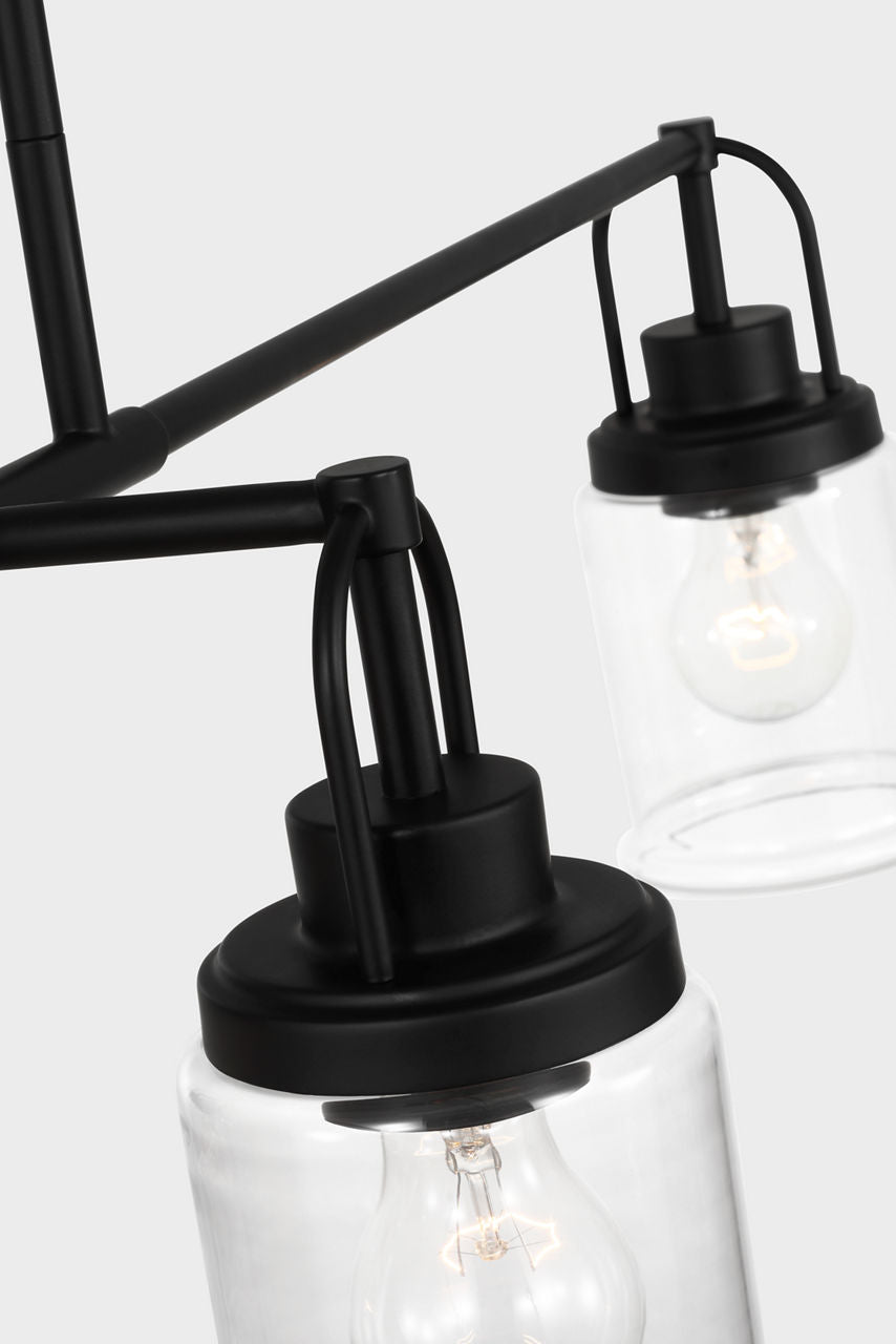 Anders Four Light Chandelier | Midnight Black Bulb(s) Not Included