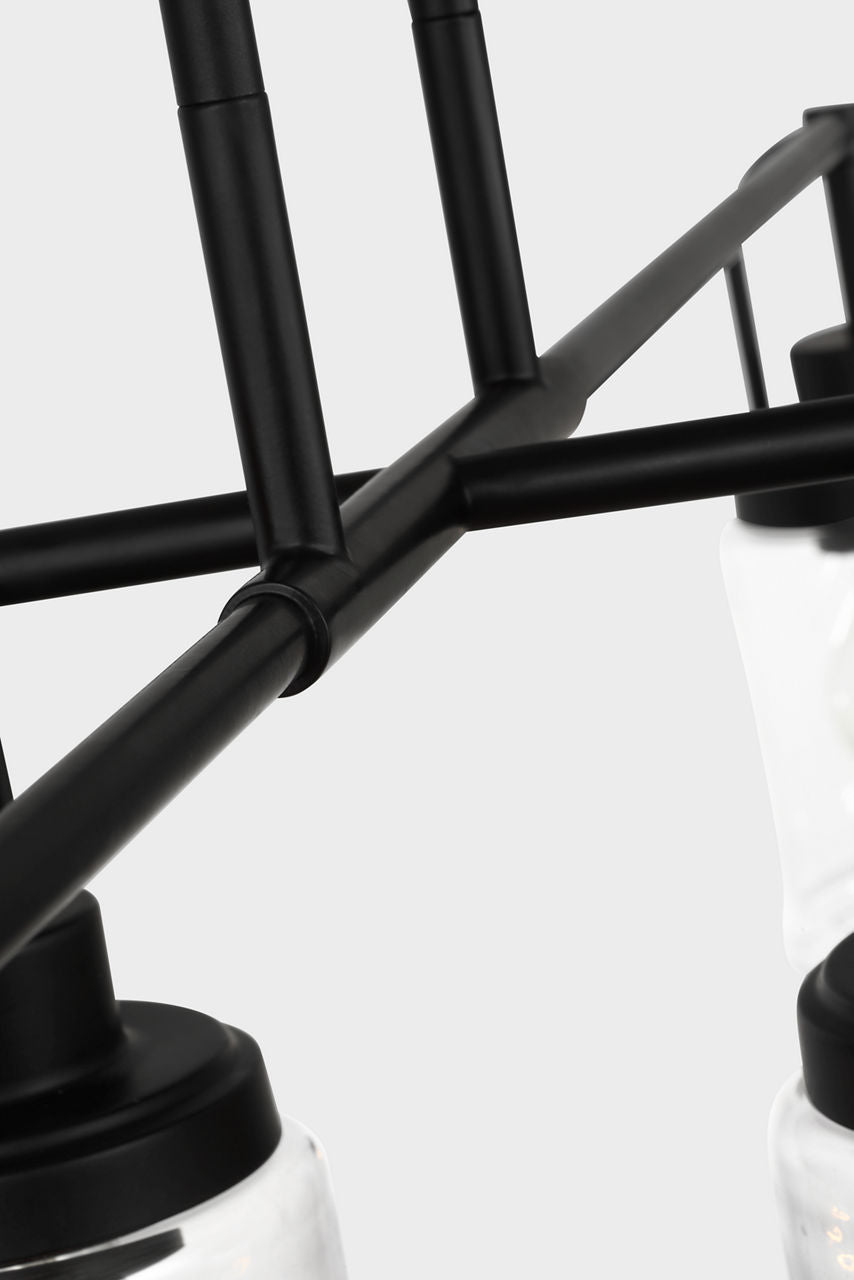 Anders Four Light Chandelier | Midnight Black Bulb(s) Not Included