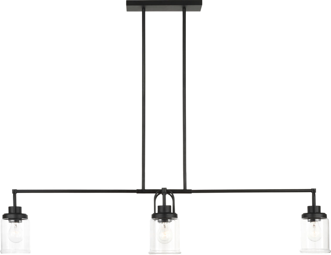 Anders Four Light Chandelier | Midnight Black Bulb(s) Not Included