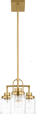 Anders Four Light Chandelier | Satin Brass Bulb(s) Not Included