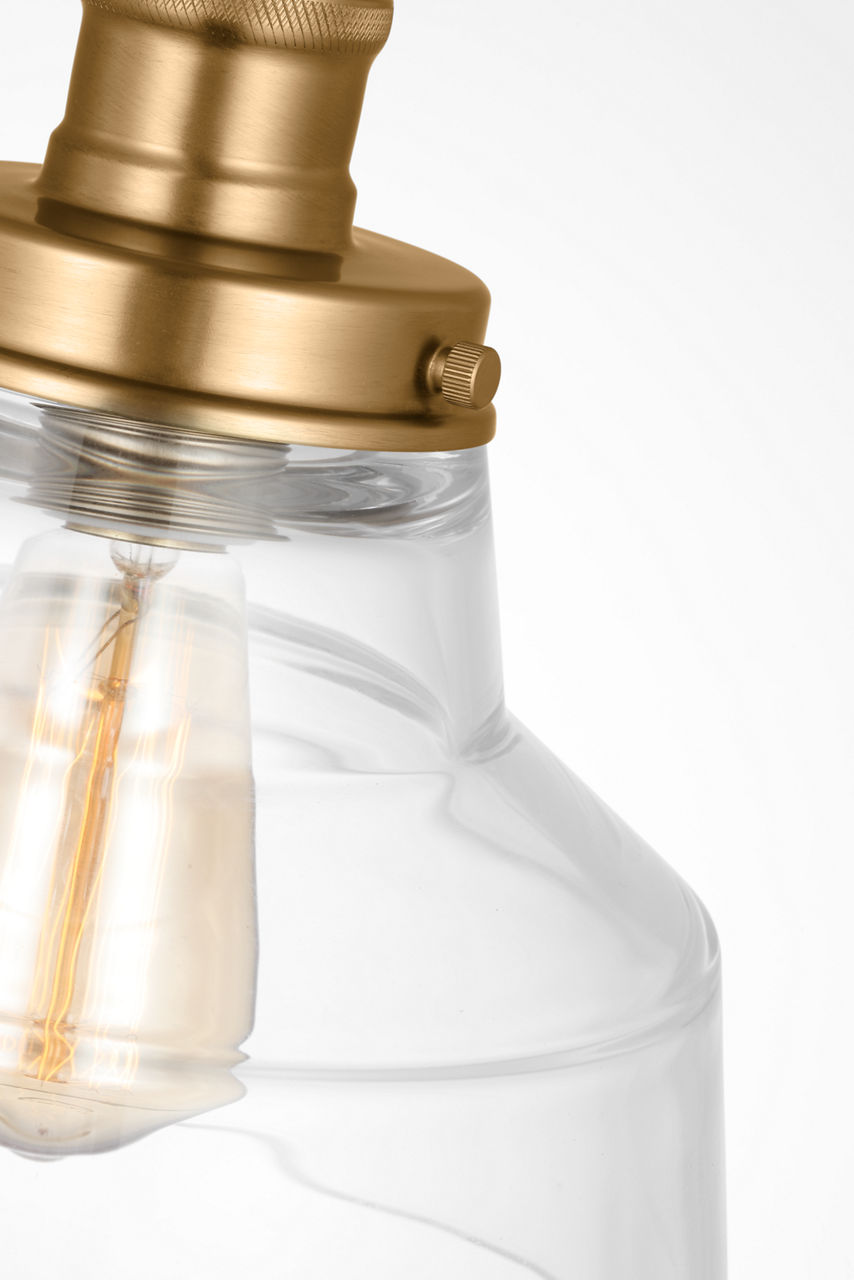 Baskin Chimney Pendant | Satin Brass