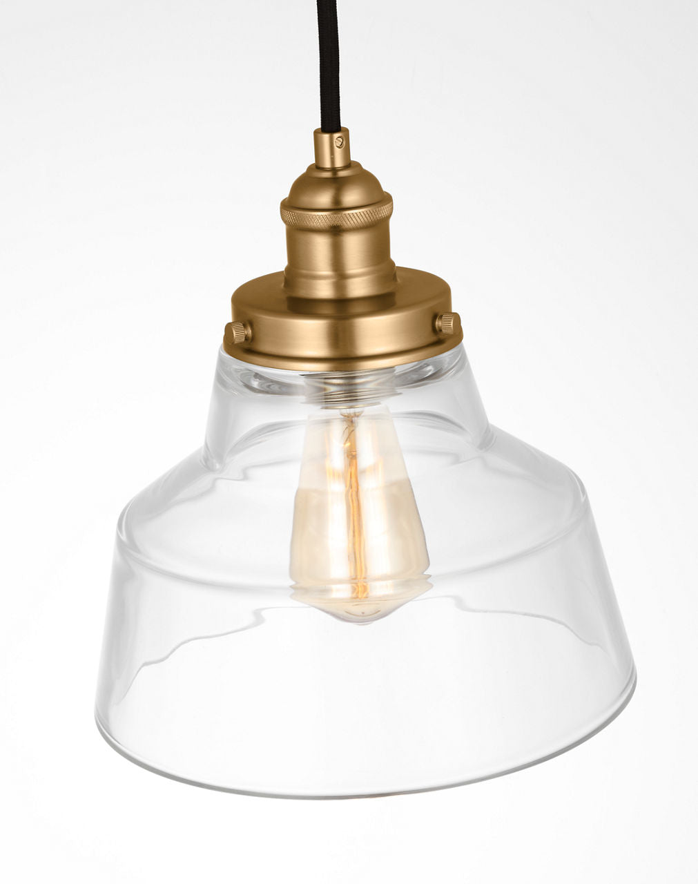 Baskin Chimney Pendant | Satin Brass