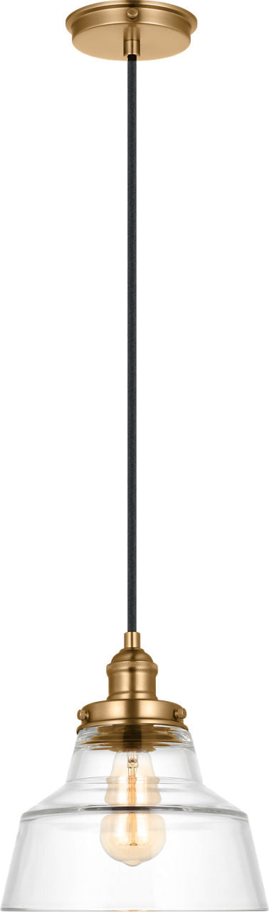 Baskin Chimney Pendant | Satin Brass