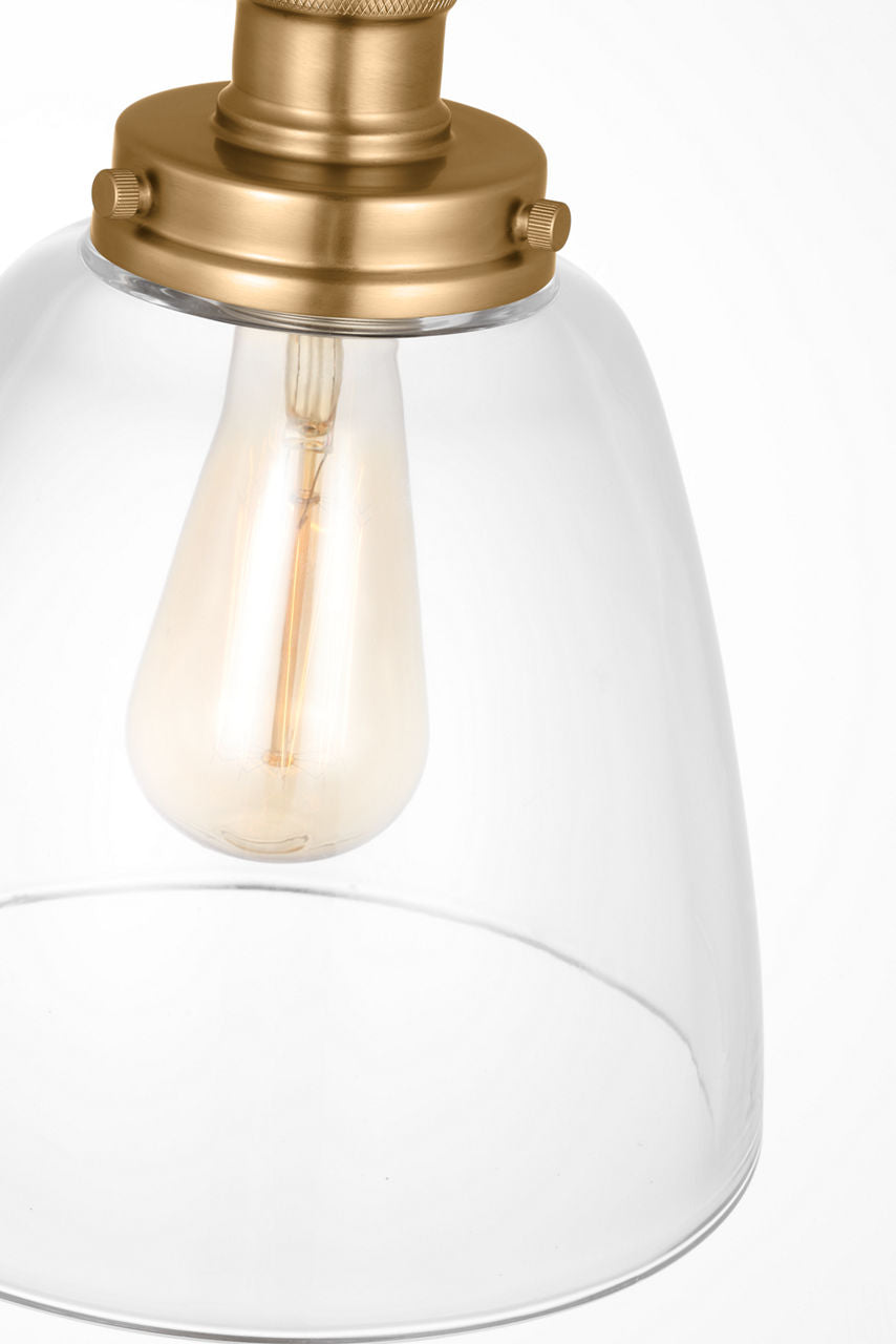 Baskin Dome Pendant | Satin Brass