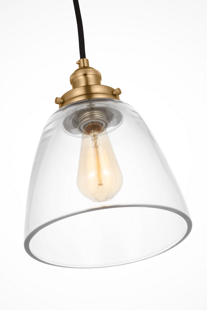 Baskin Dome Pendant | Satin Brass