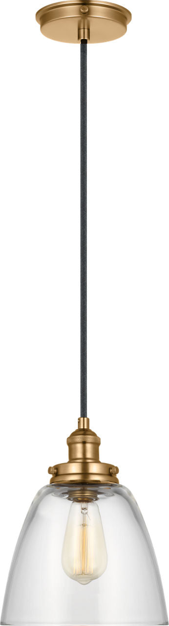 Baskin Dome Pendant | Satin Brass