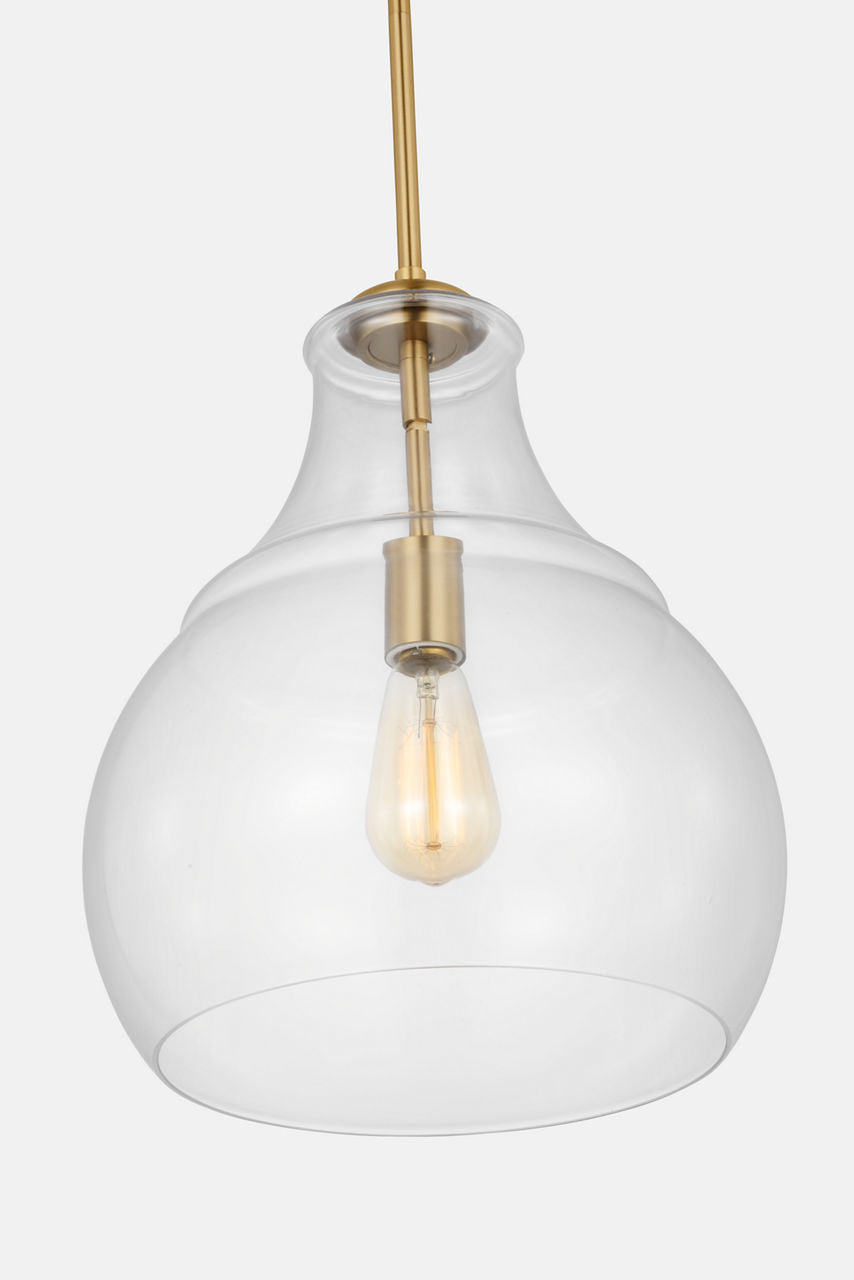 Zola One Light Pendant | Satin Brass