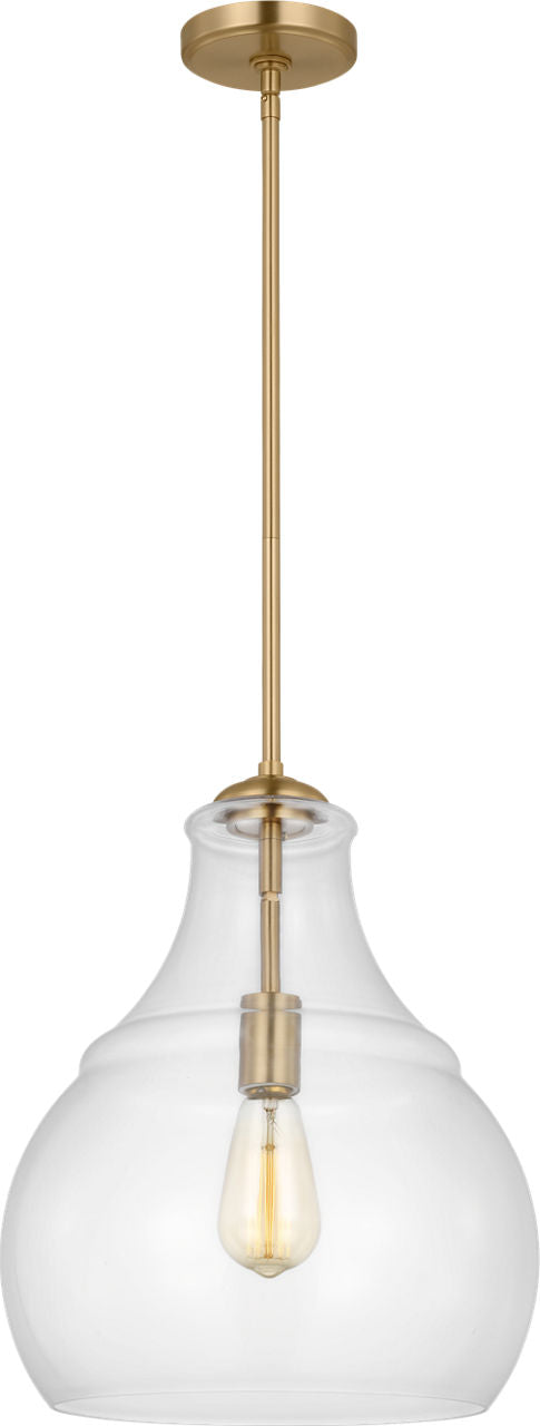 Zola One Light Pendant | Satin Brass