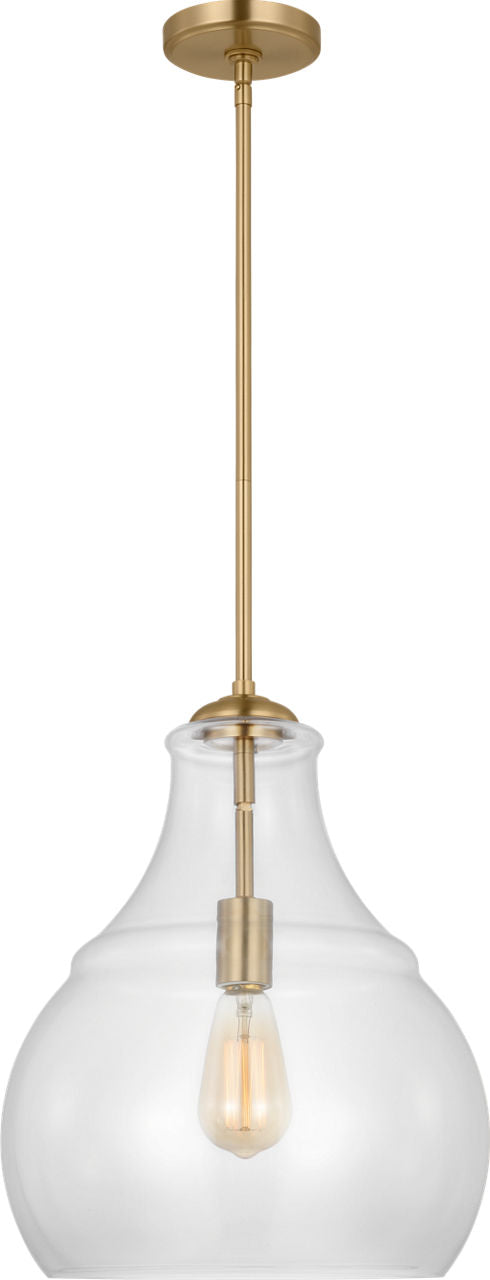 Zola One Light Pendant | Satin Brass