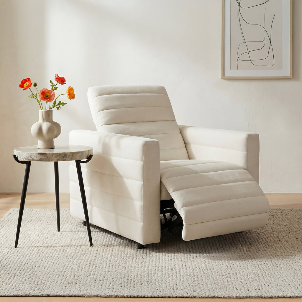 Juno Power Recliner Chair Off White
