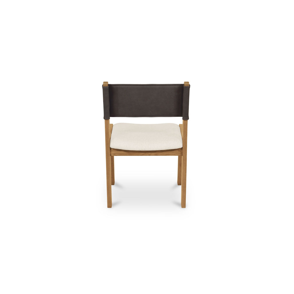Carol Dining Chair Deep Brown Leather Set of Two