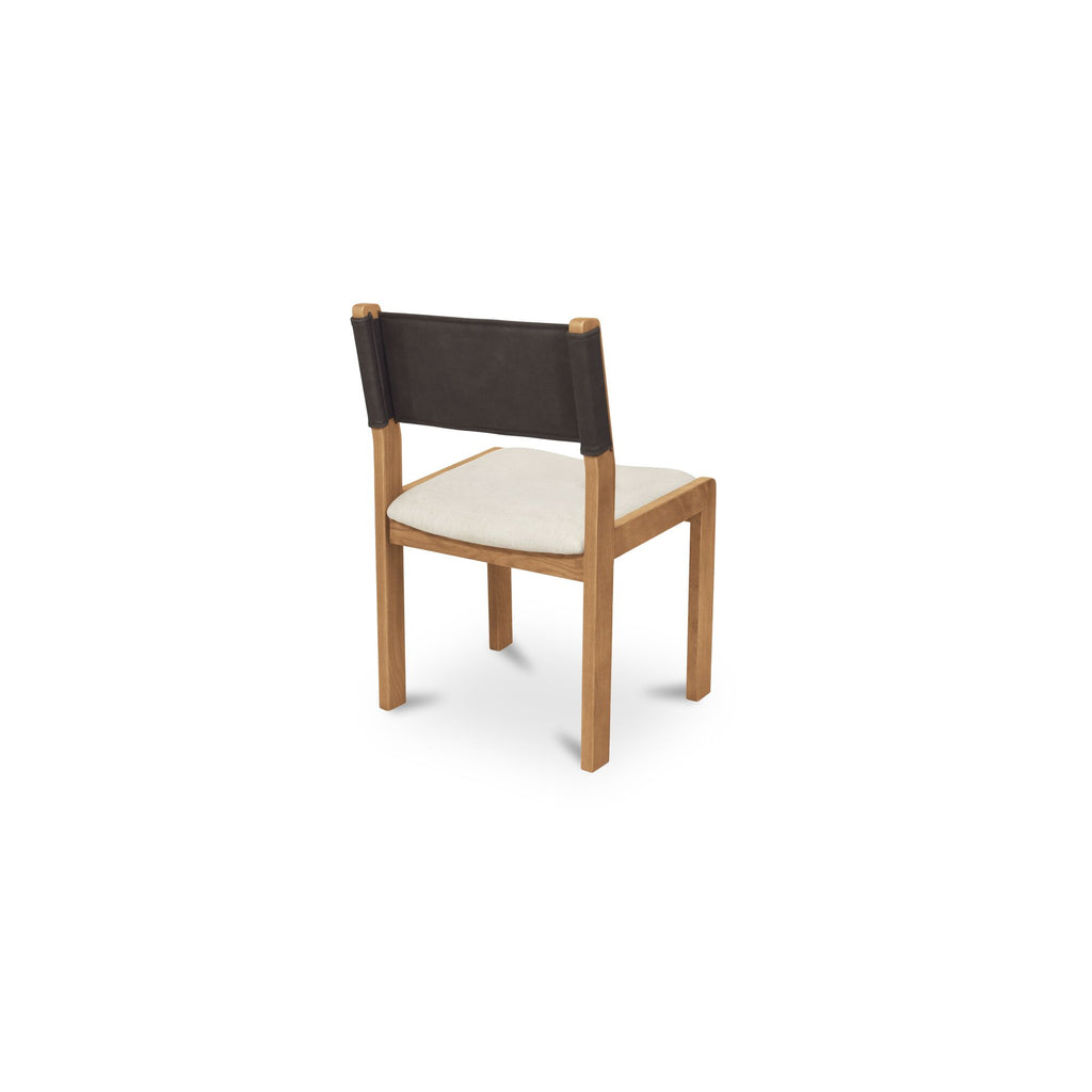 Carol Dining Chair Deep Brown Leather Set of Two