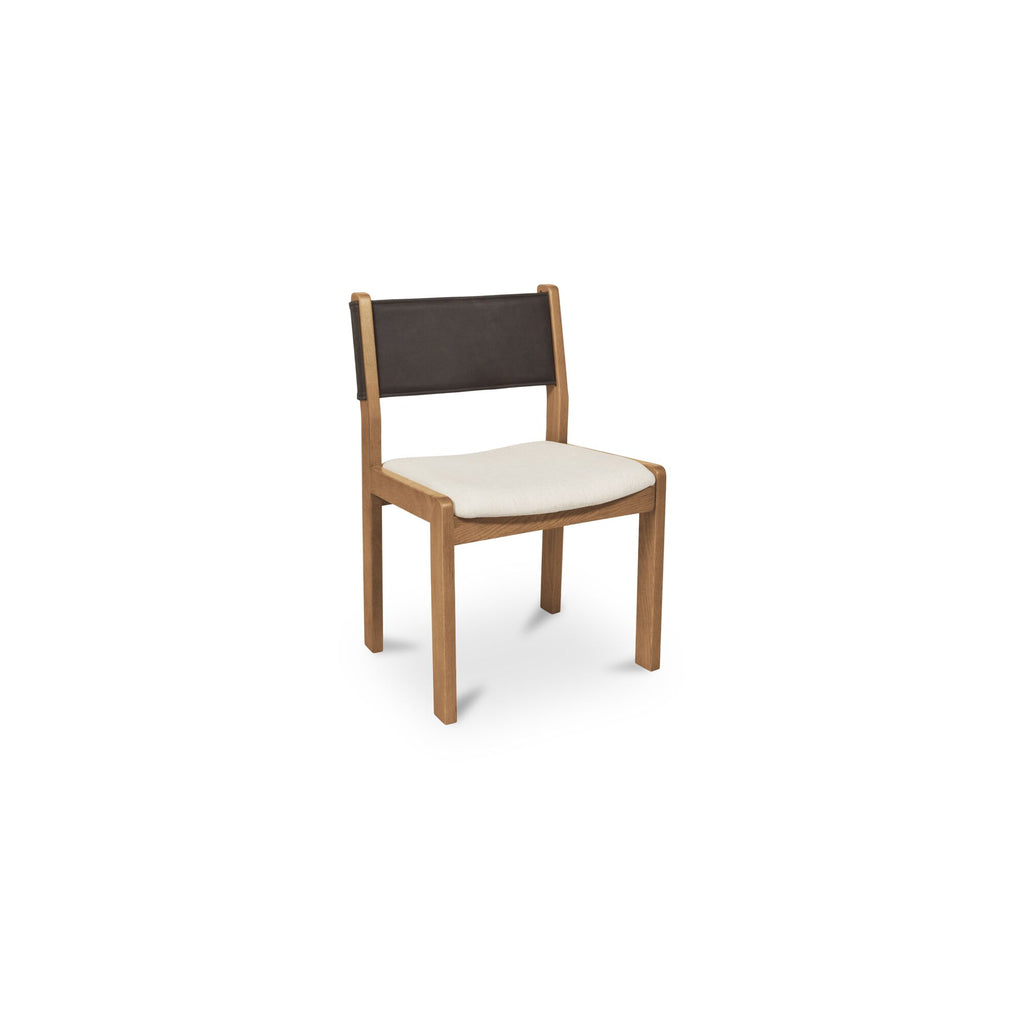 Carol Dining Chair Deep Brown Leather Set of Two