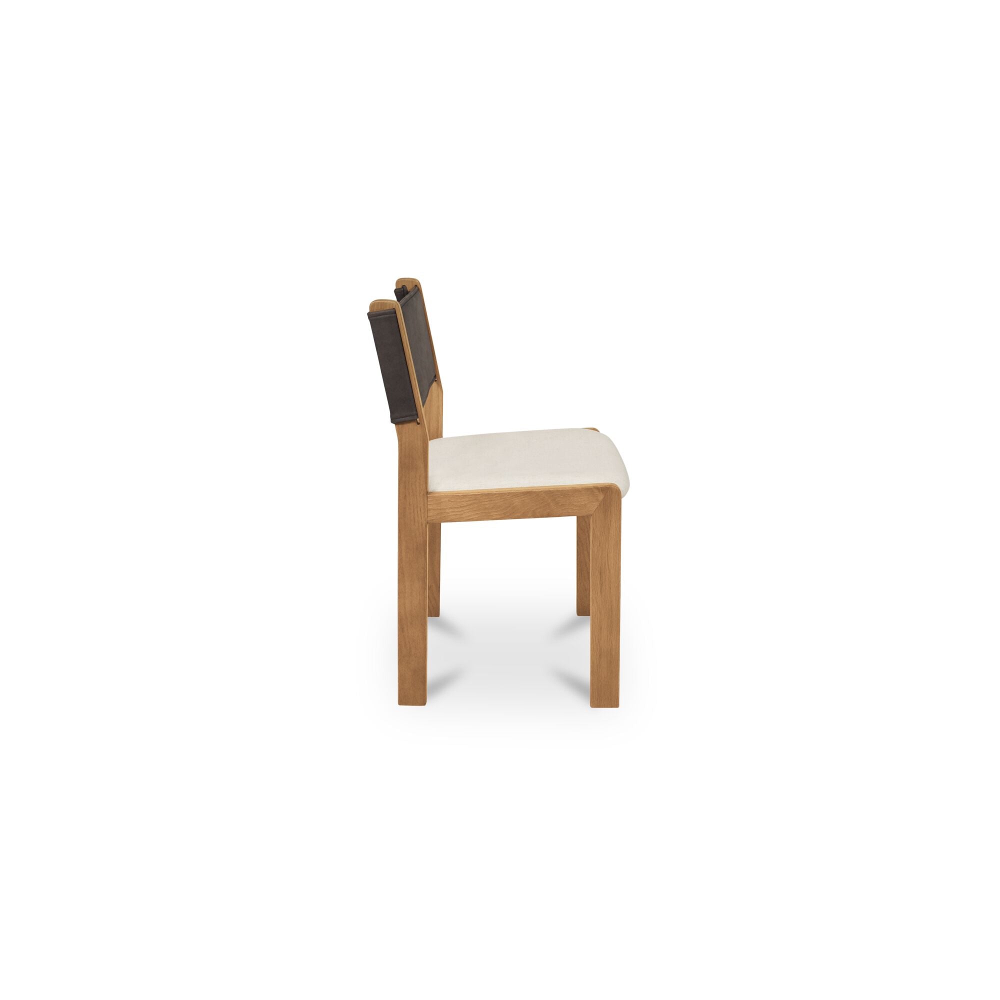 Carol Dining Chair Deep Brown Leather Set of Two