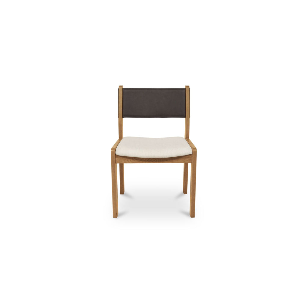 Carol Dining Chair Deep Brown Leather Set of Two