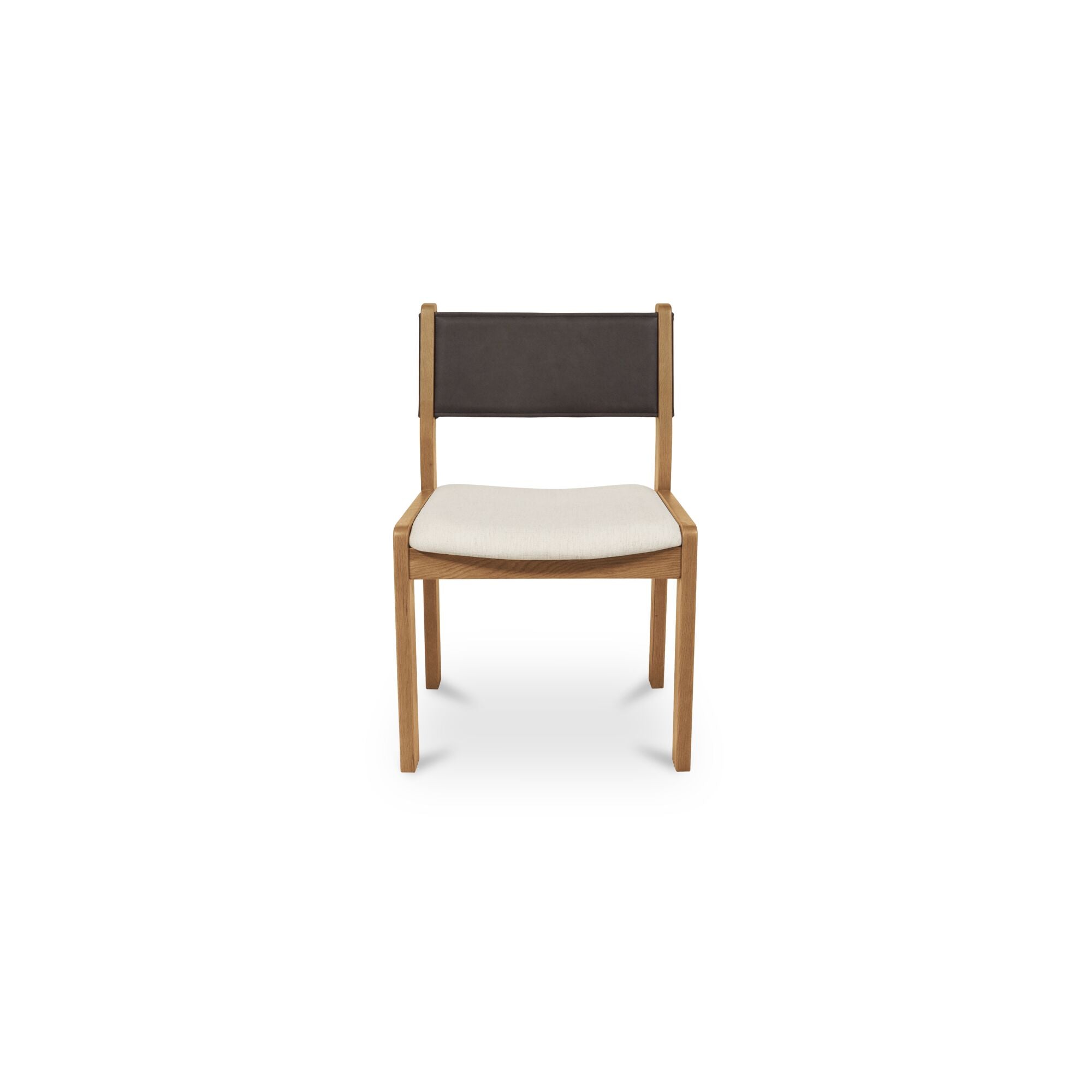 Carol Dining Chair Deep Brown Leather Set of Two