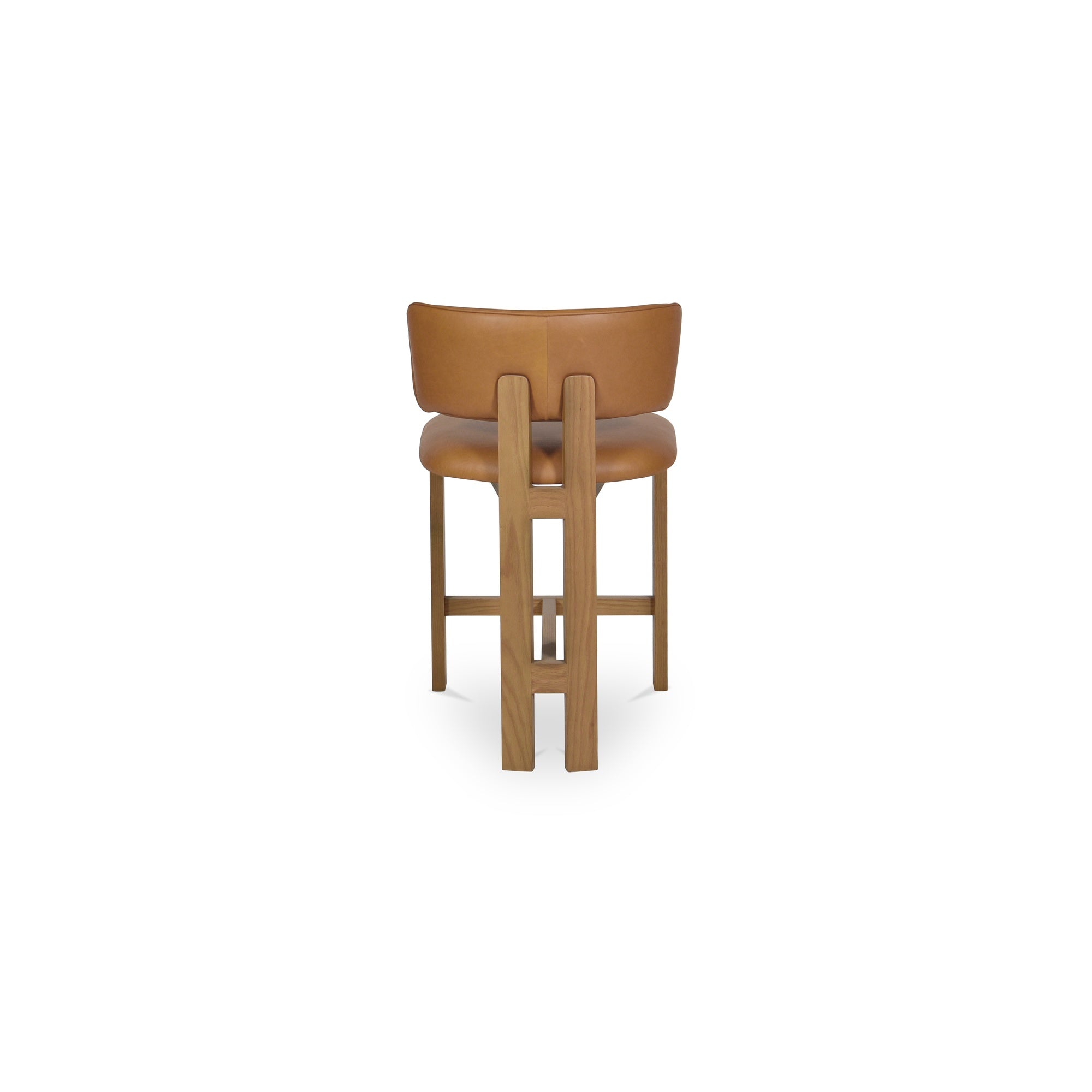 Morel Counter Stool Brown Leather