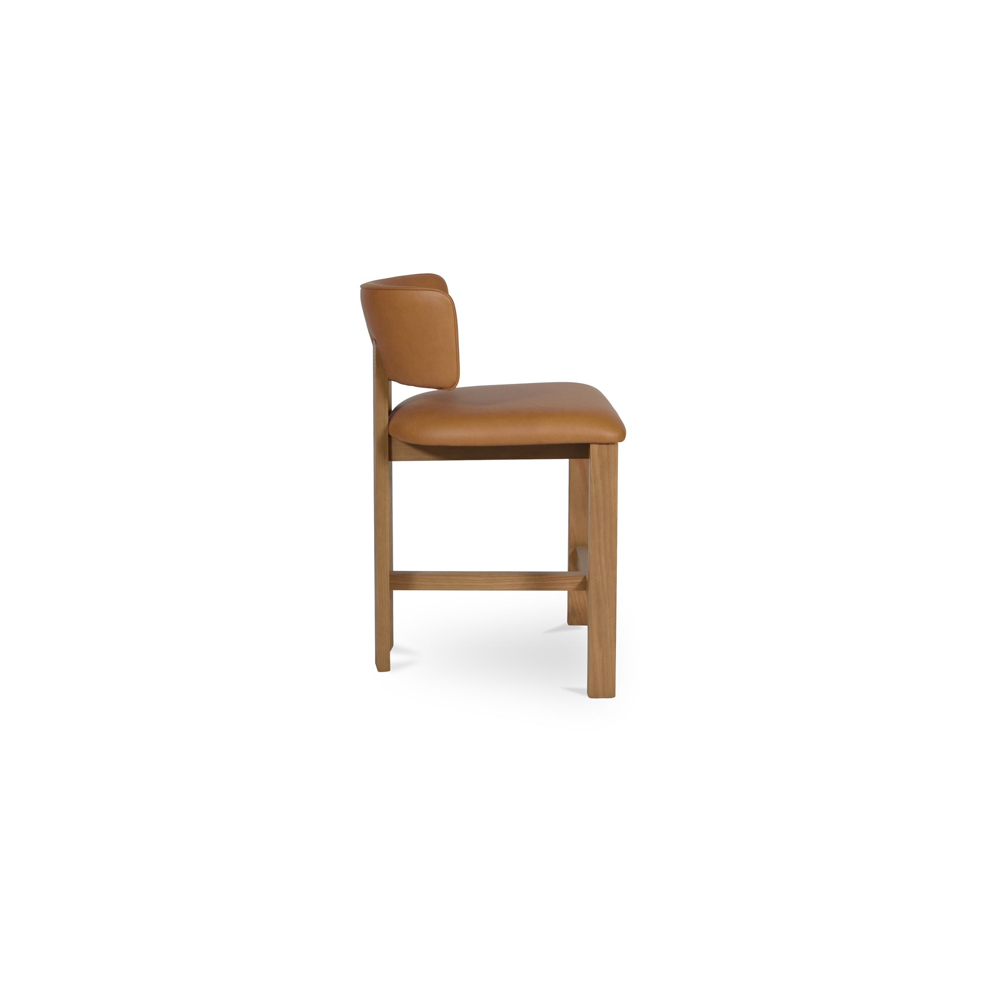 Morel Counter Stool Brown Leather