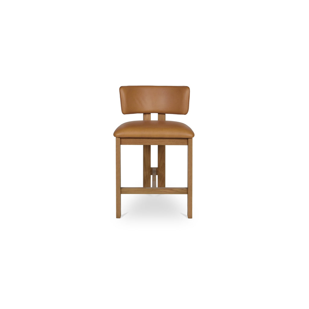 Morel Counter Stool Brown Leather