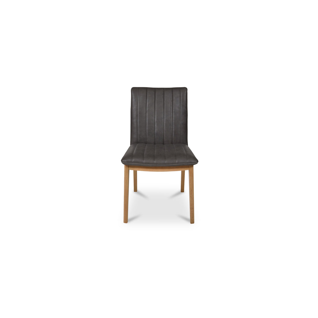 Demi Dining Chair Brown Leather-Set of Two