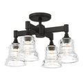 Gregory 17.25'' Matte Black Semi Flush Mount