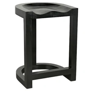 Saddle Counter Stool | Hand Rubbed Black