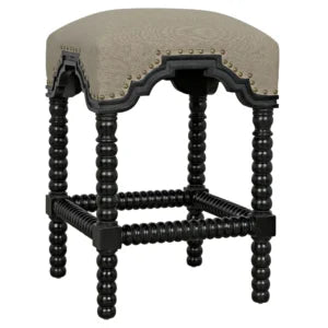Abacus Counter Stool | Hand Rubbed Black