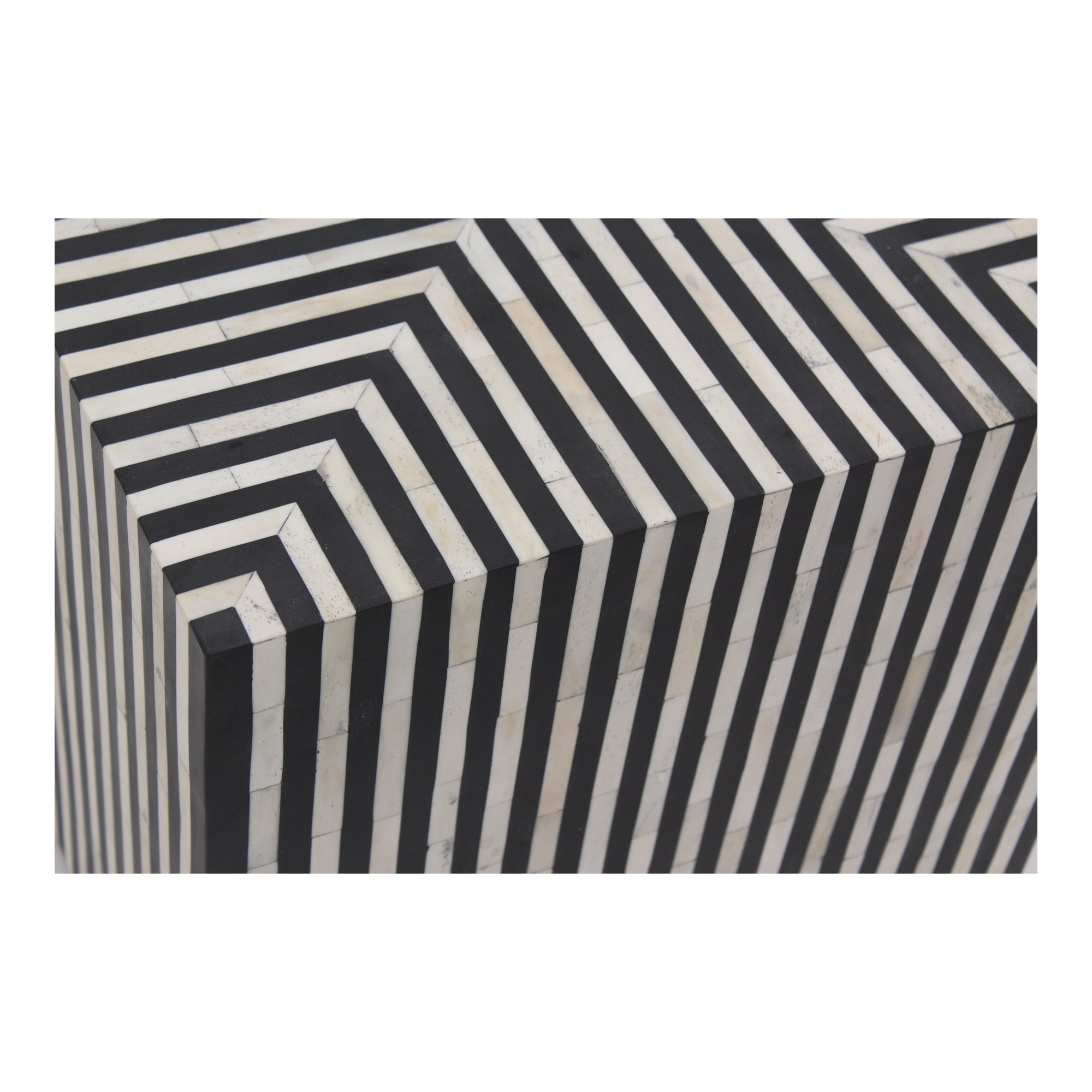 Terning Side Table Black and White