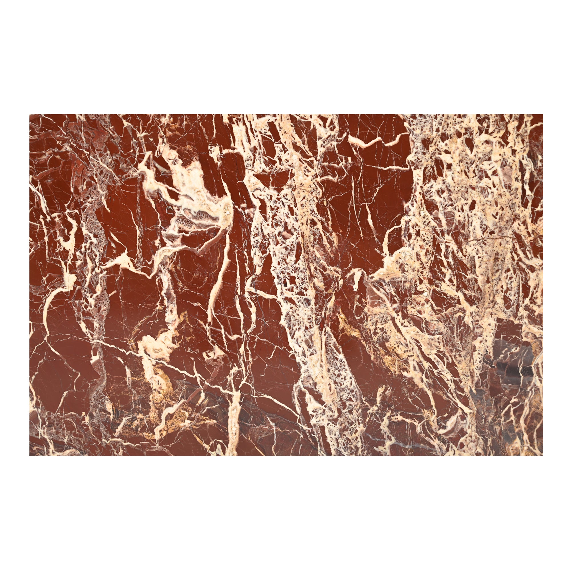 Rosa Accent Table Rosso Levanto Marble