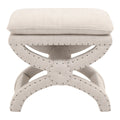 Gaston Ottoman | Performance Bisque French Linen