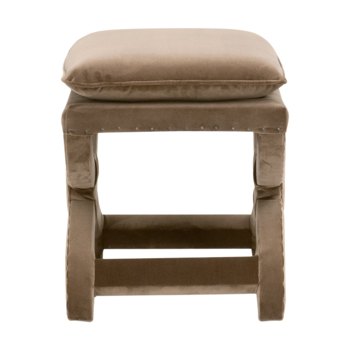 Gaston Ottoman | Caramel Velvet
