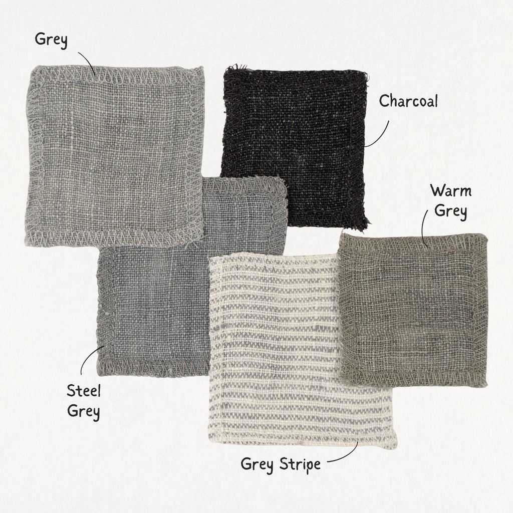 24x24 Lina Linen Pillow Warm Grey