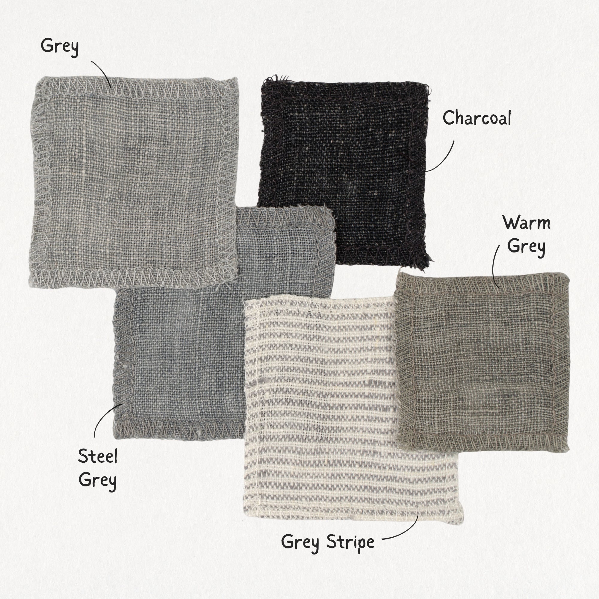 24x24 Lina Linen Pillow Warm Grey