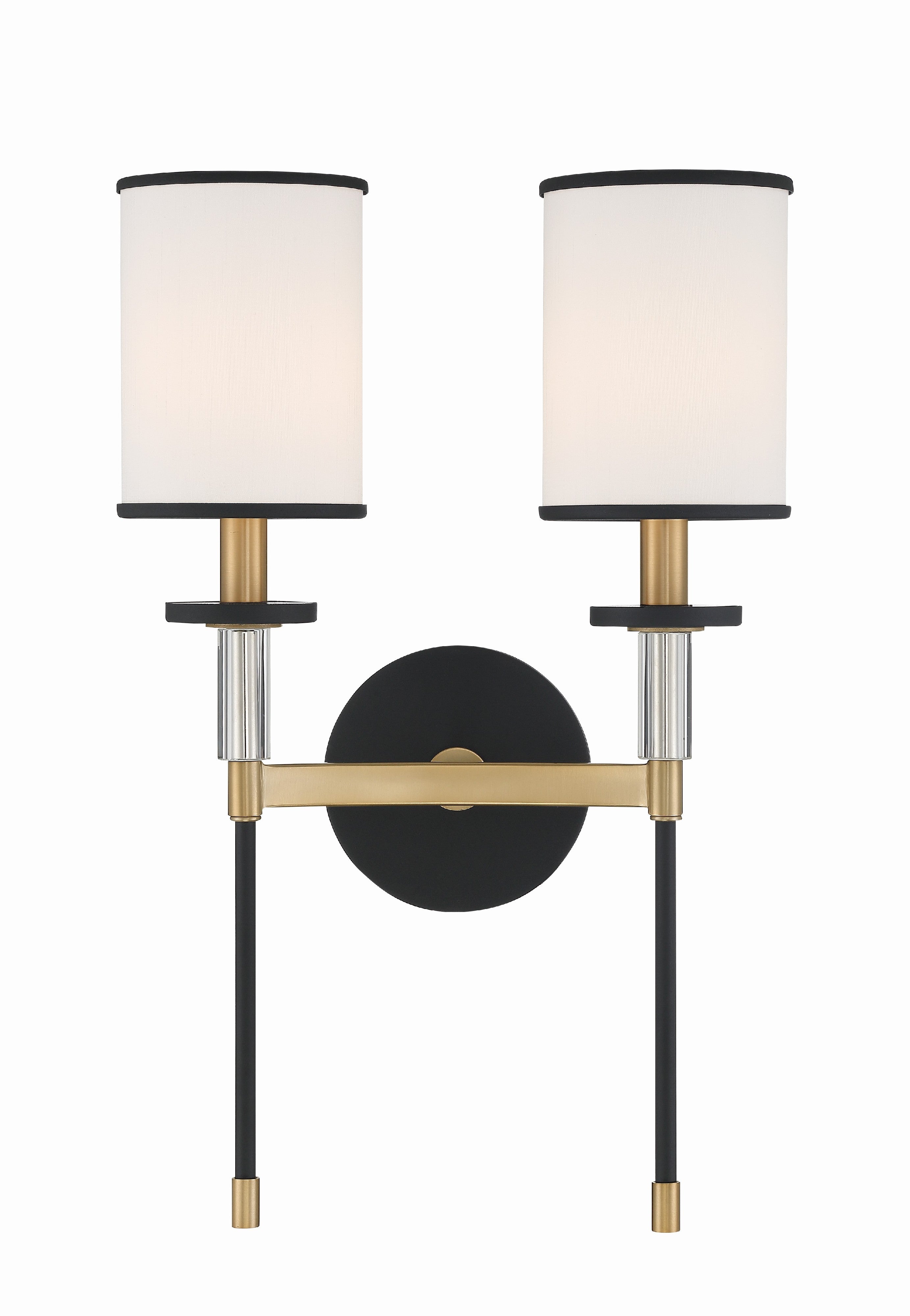 Hatfield 12'' Black Forged + Vibrant Gold Sconce
