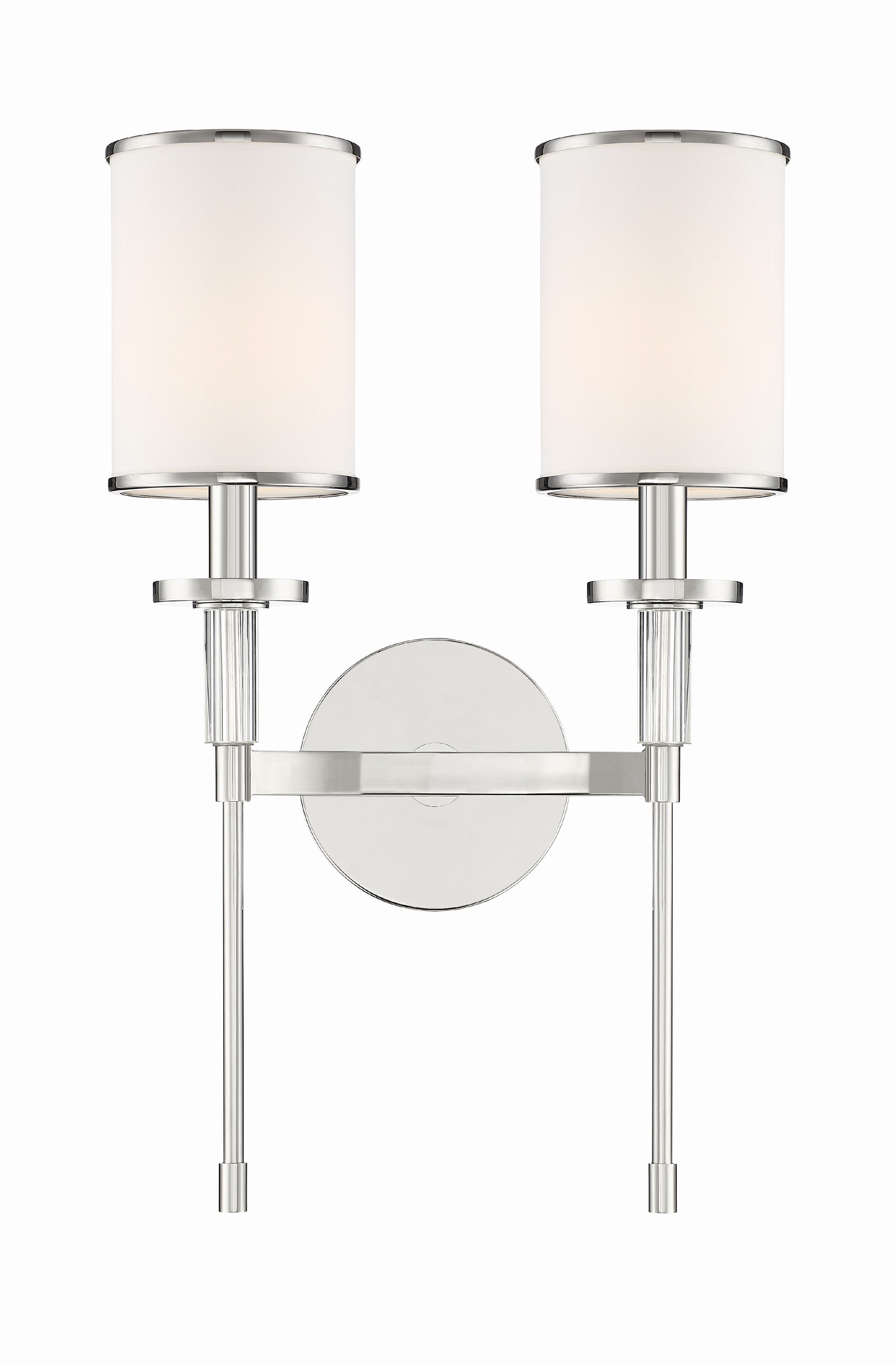 Hatfield 12'' Polished Nickel Sconce