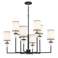Hatfield 33.25'' Black Forged + Vibrant Gold Chandelier
