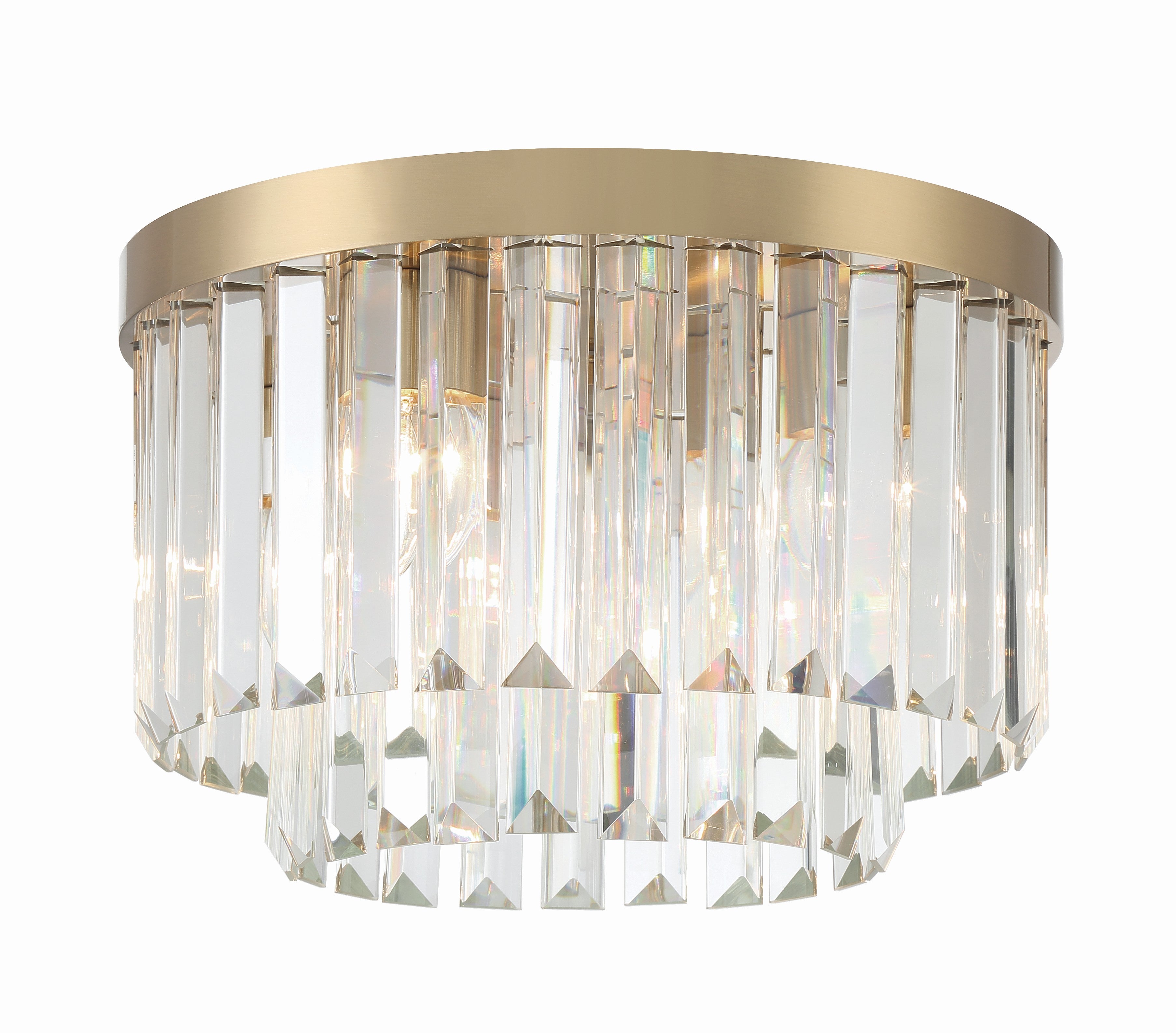 Hayes 16'' Aged Brass Flush Mount