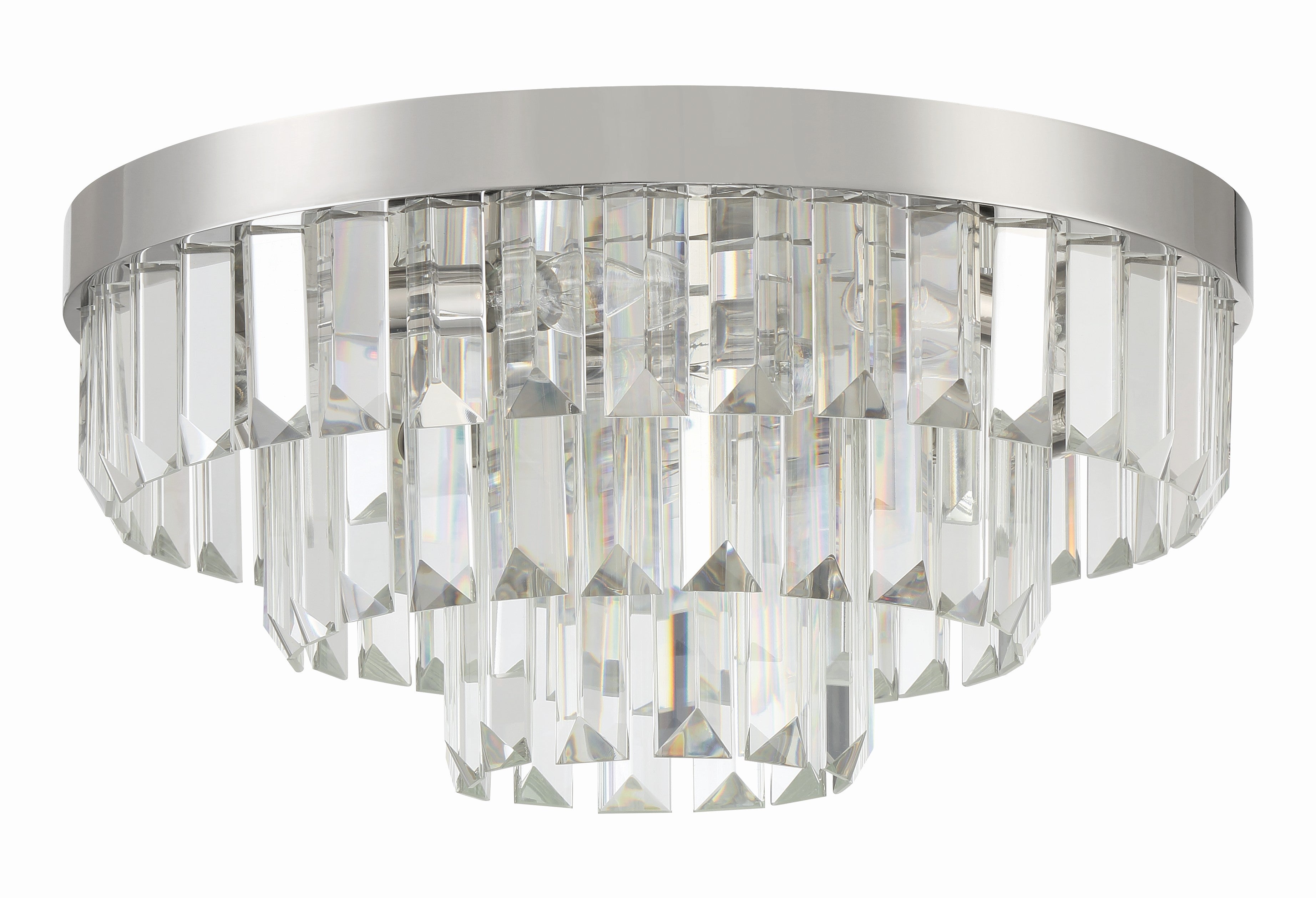 Hayes 18'' Polished Nickel Flush Mount