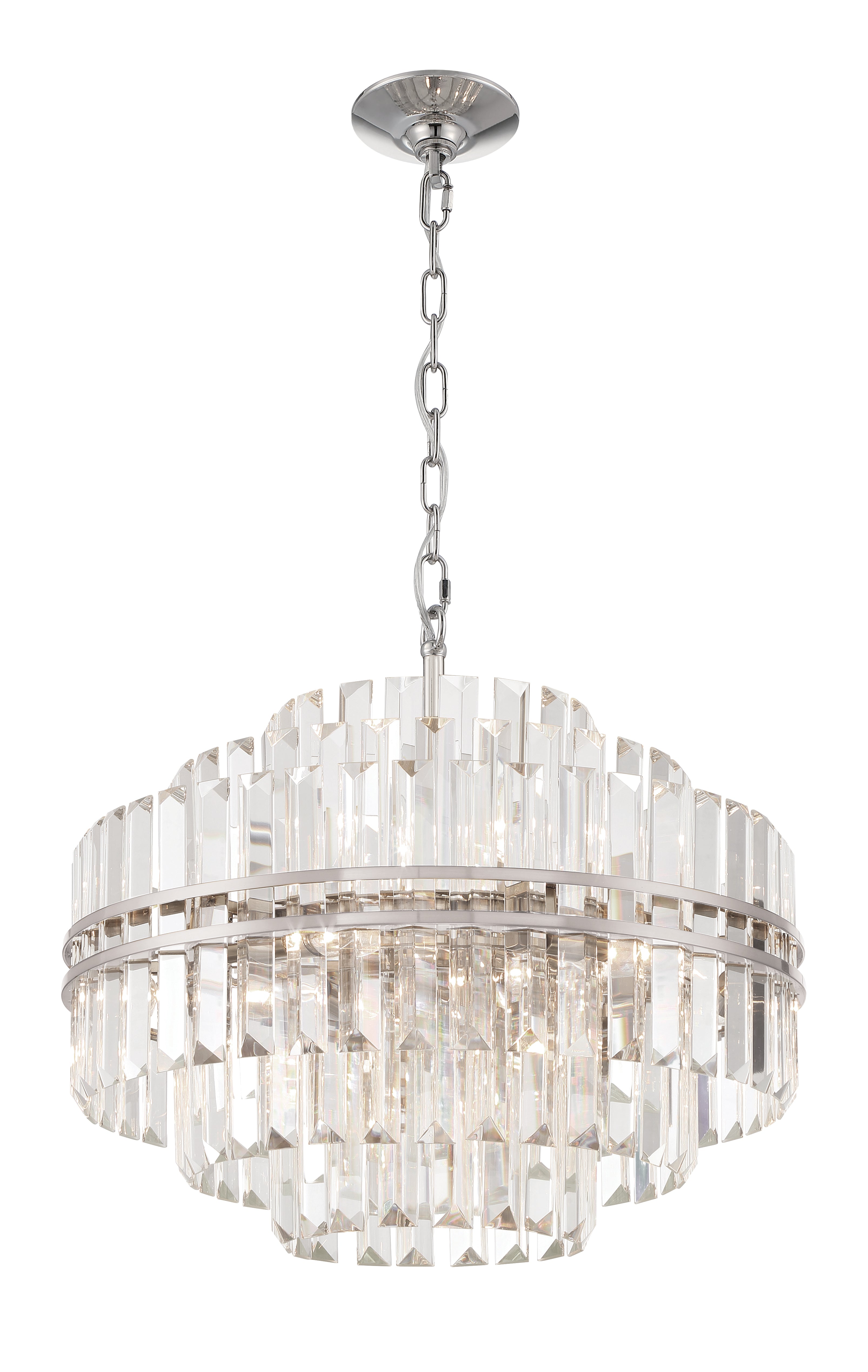 Hayes 22'' Polished Nickel Chandelier