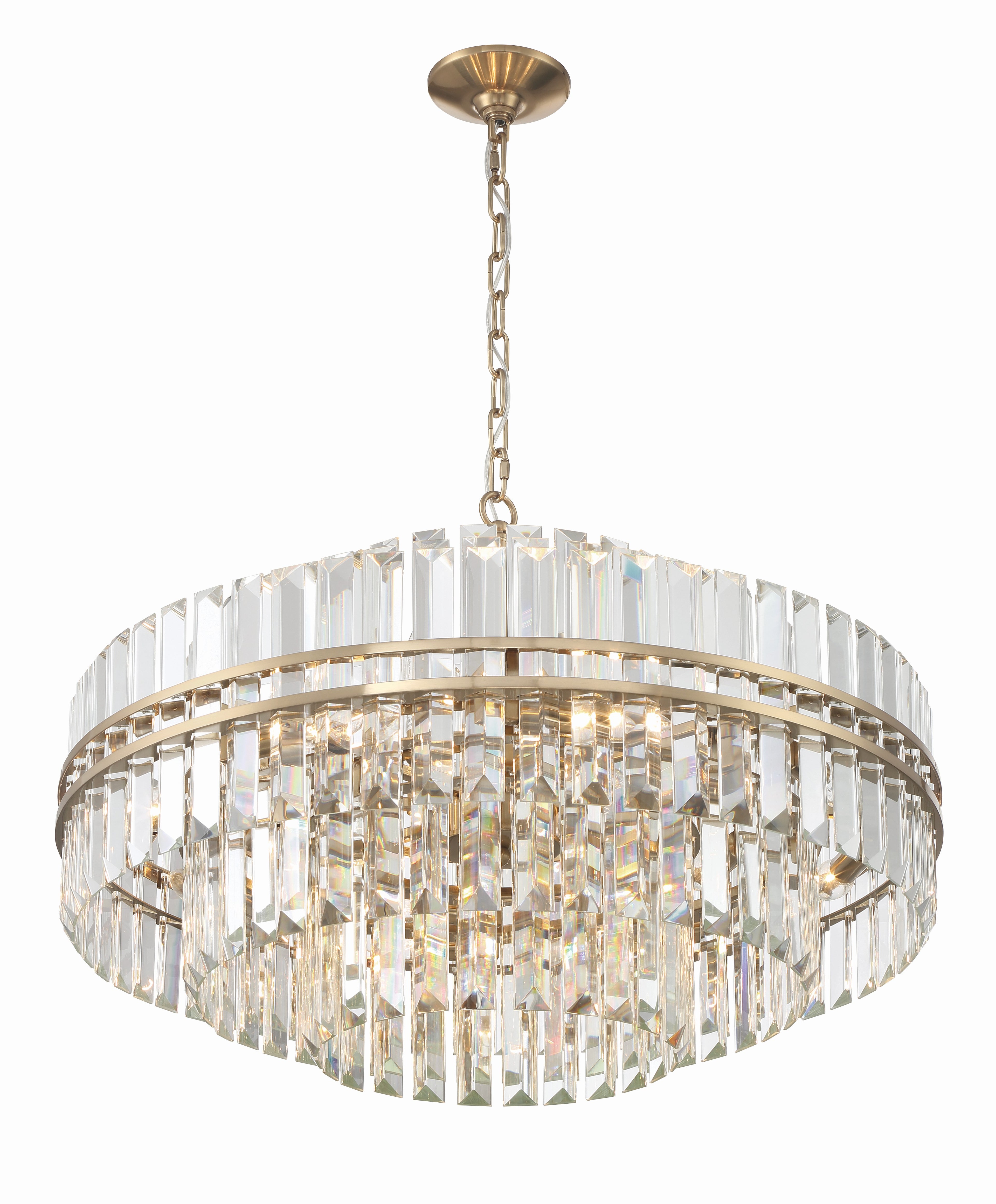 Hayes 28'' Aged Brass Chandelier