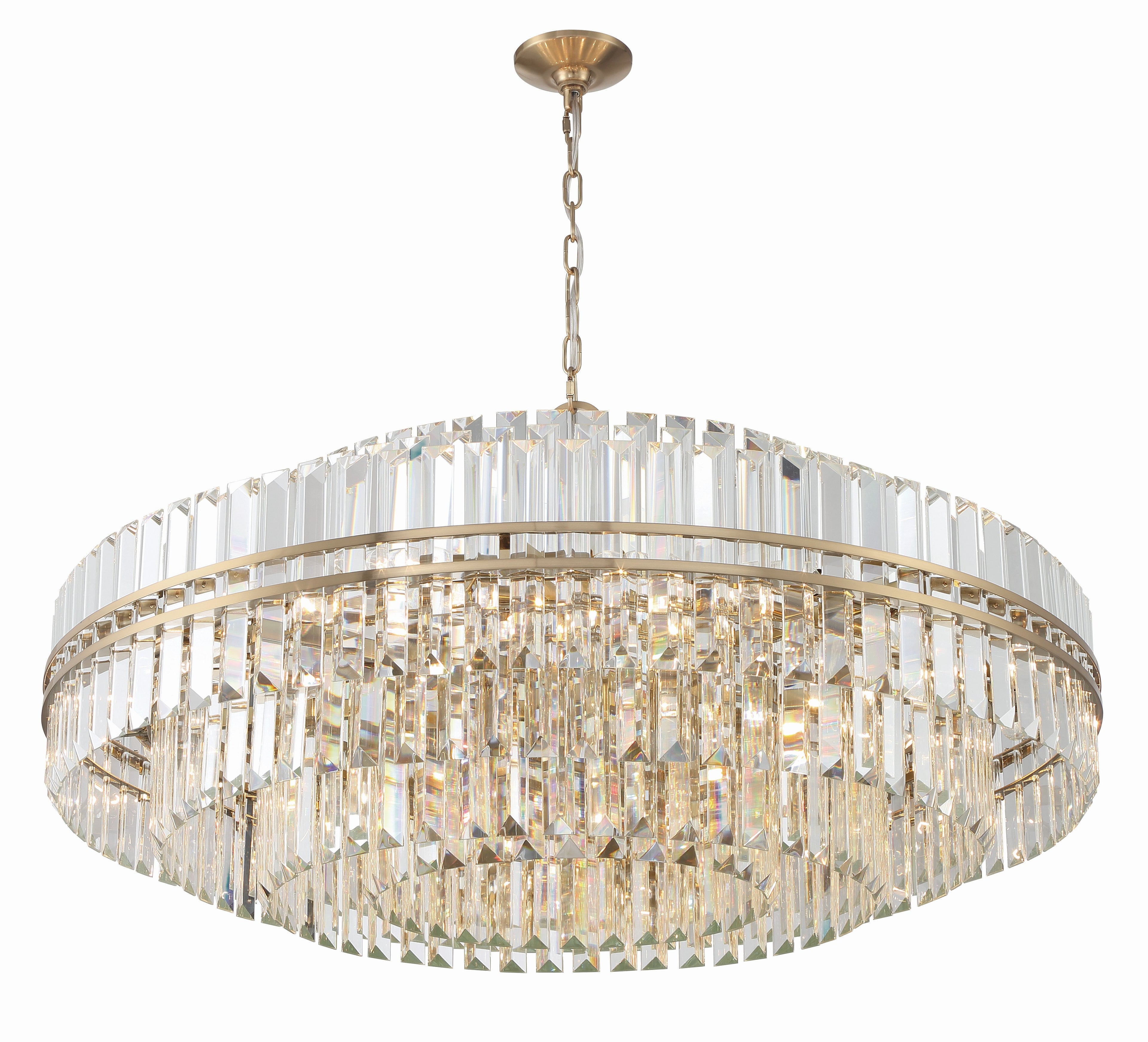 Hayes 40.5'' Aged Brass Chandelier